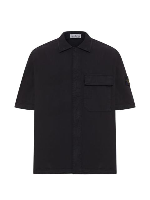 Stone Island chest-pocket short-sleeve shirt