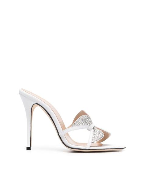 Alessandra Rich Butterfly crystal-embellished sandals