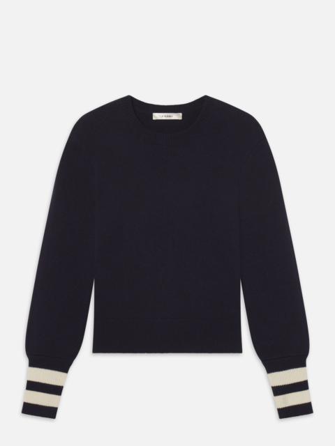 FRAME The Cashmere Club Sweater in Navy Multi