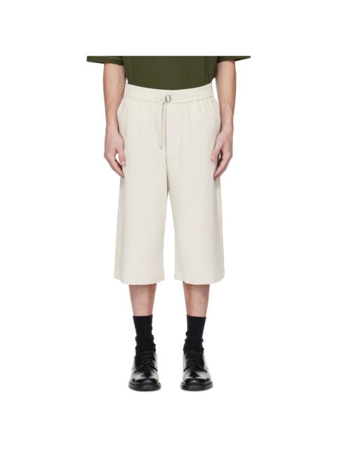 AMI Paris Gray Elasticated Large Shorts