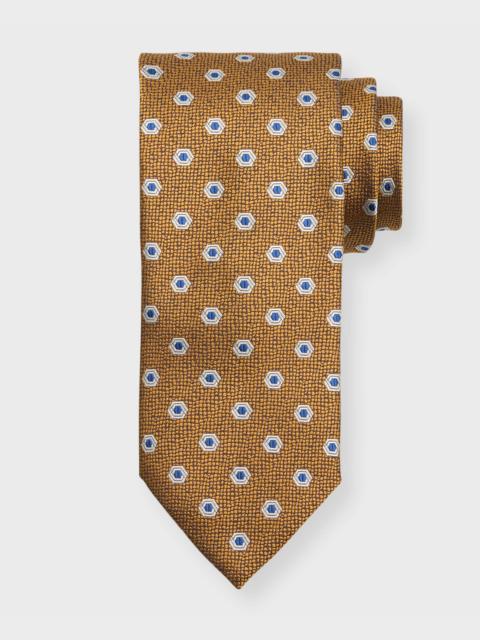 Canali Men's Hexagon Silk Jacquard Tie