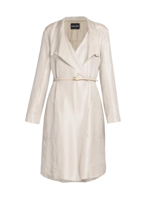 GIORGIO ARMANI Women's Belted Metallic Jacquard Jacket - Gold