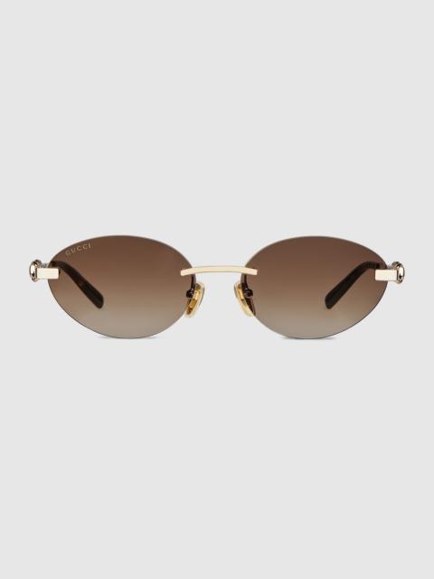 GUCCI Frameless oval sunglasses