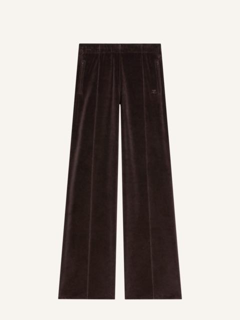 courrèges VELVET TRACKSUIT SWEATPANTS