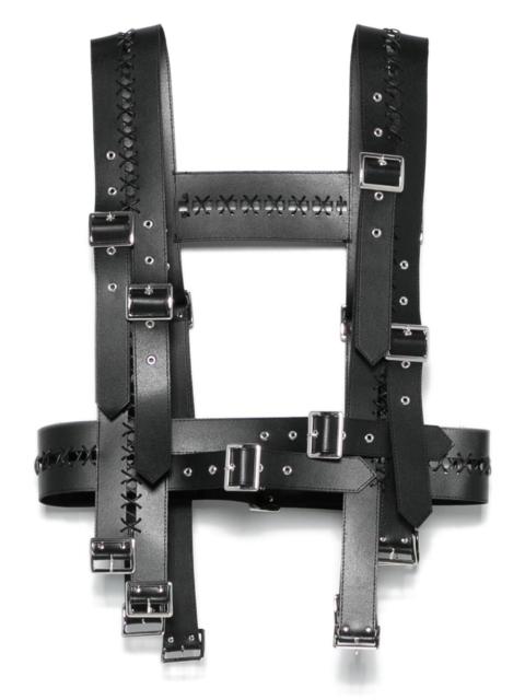 Noir Kei Ninomiya faux-leather harness vest