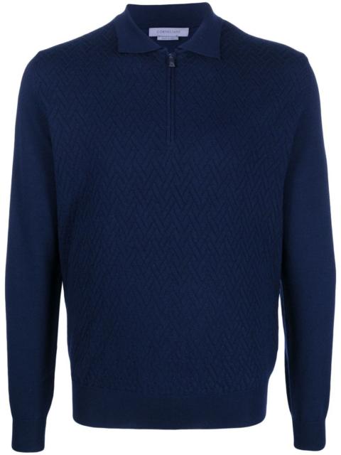 CORNELIANI long-sleeve polo jumper