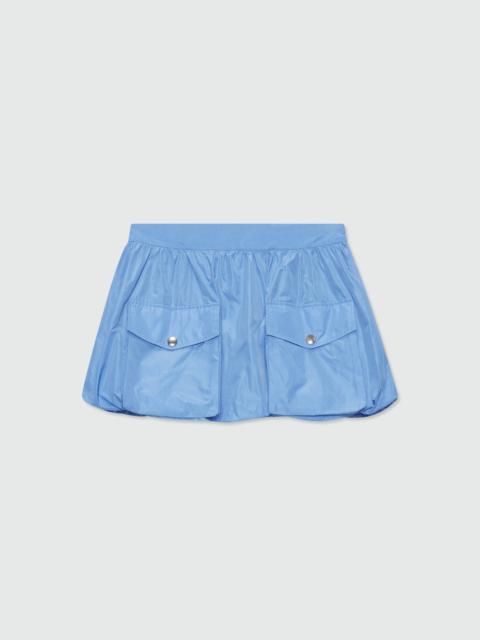 MSGM Light blue taffeta balloon miniskirt