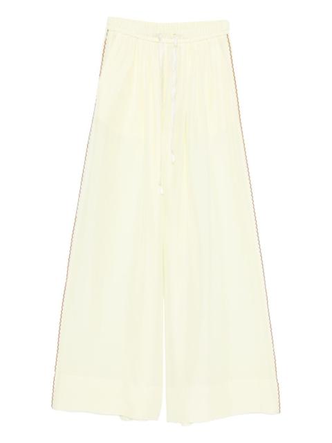 forte_forte drawstring scalloped trousers