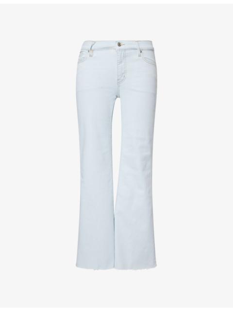 FRAME Icon flared-leg cotton-blend denim jeans