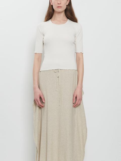 LAUREN MANOOGIAN Ruffle Rib Pima Cotton Tee