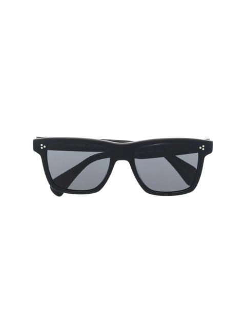 oversized rectangular-frame sunglasses