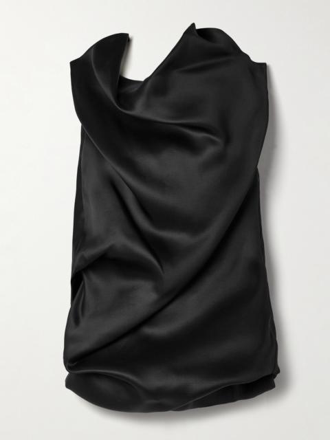 KHAITE Luola Draped Silk-gazar Blouse