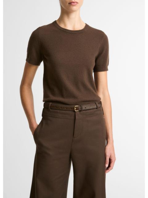 Vince Wool & Cashmere-Blend Short-Sleeve Sweater