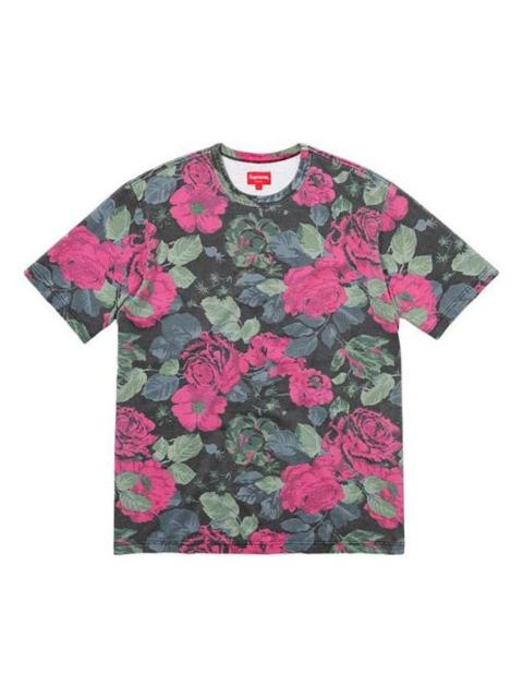 Supreme Supreme SS18 Flowers Tee Black Short Sleeve Unisex SUP-SS18-0096