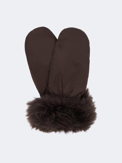 Yves Salomon Shearling-trimmed down mittens