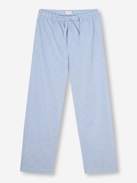 Derek Rose Men's Lounge Pants James Cotton Blue