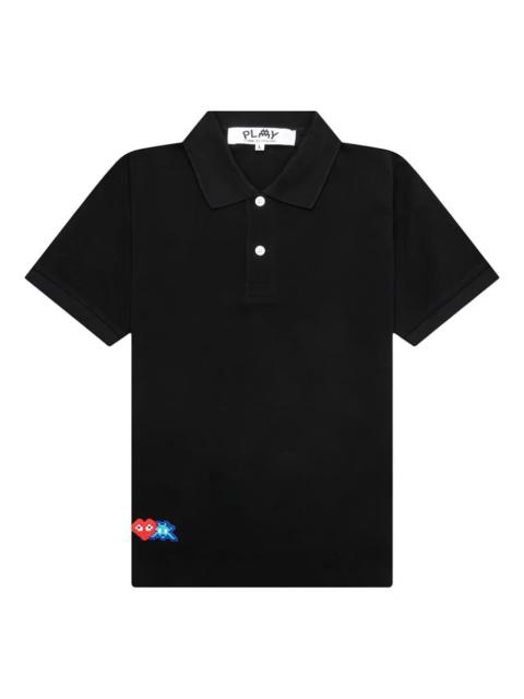 Comme des Garçons PLAY x Invader pixel-heart polo shirt