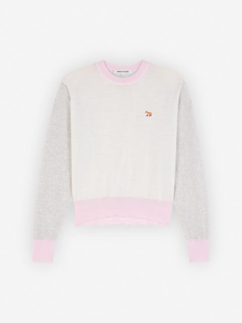 Maison Kitsuné BABY FOX PATCH COLOR BLOCK JUMPER