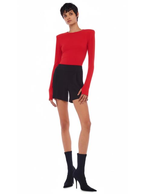 NORMA KAMALI SHOULDER PAD CREW TOP