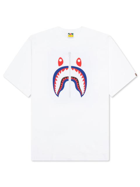 A BATHING APE® SHARK TEE JAPAN - WHITE