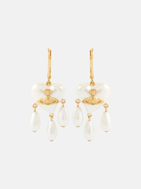 Sheryl Orb embellished drop earrings