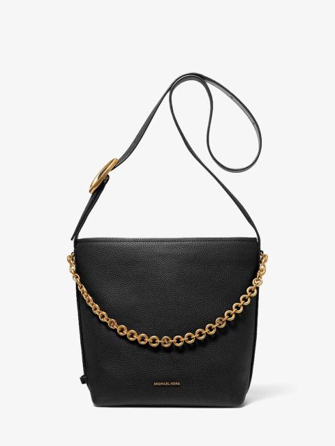 MICHAEL KORS Nolita Small Pebbled Leather Bucket Tote Bag