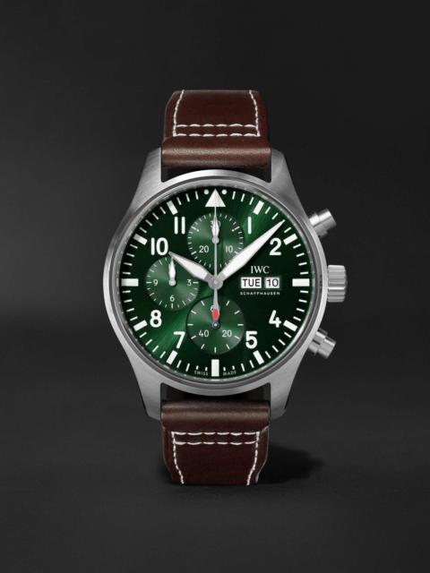 IWC Schaffhausen Pilot's Automatic Chronograph 43mm Stainless Steel and Leather Watch, Ref. No. IW378005