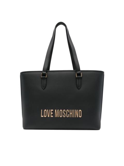 Moschino logo-lettering tote bag