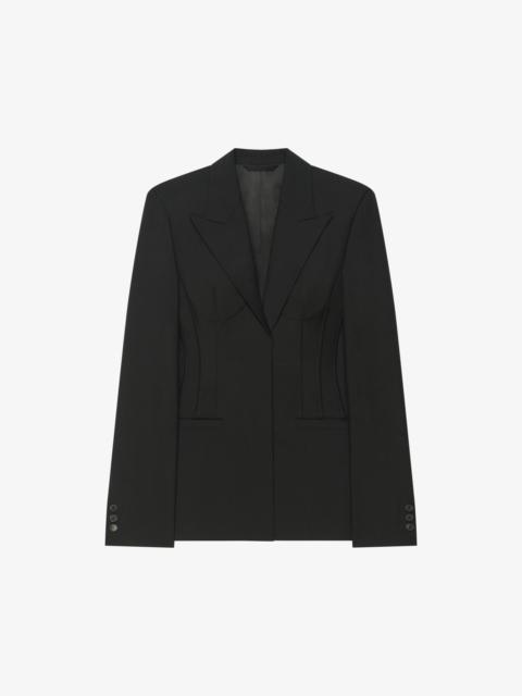Givenchy JACKET IN WOOL AND MOHAIR WITH CORSET