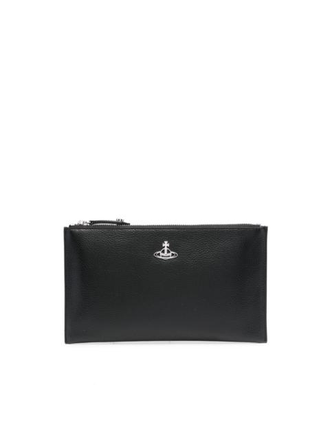 Vivienne Westwood Orb-plaque zipped pouch