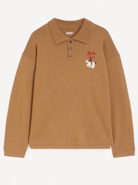 BODE Cowboy Appliqué Polo Jumper