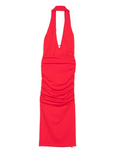 ROWEN ROSE v-neck maxi dress