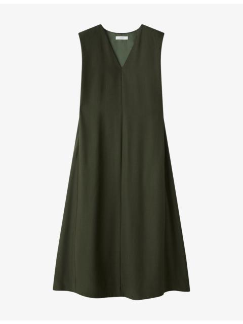 JOSEPH Vssad V-Neck Woven Maxi Dress