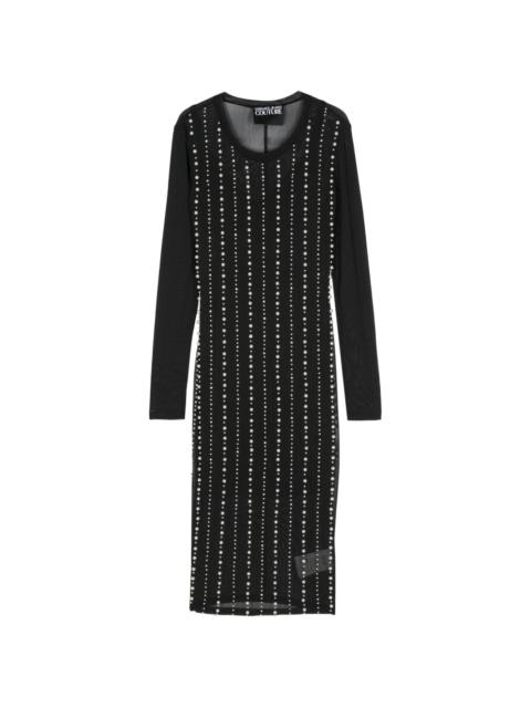 VERSACE JEANS COUTURE faux-pearl midi dress