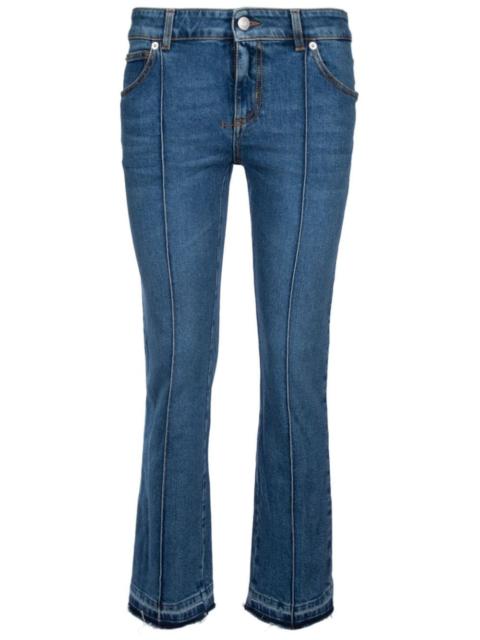 Alexander McQueen logo-patch flared jeans