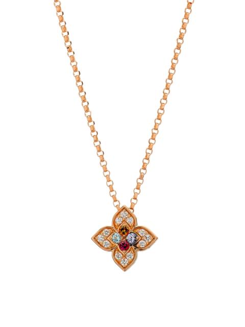 ROBERTO COIN Women's Venetian Princess Carnivale 18K Rose Gold & Multi-Gemstone Flower Pendant Necklace/17" - Ros