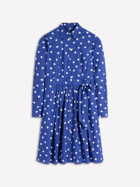 BODEN Alexa Long Sleeve Short Dress-Bright Blue, Painted Dot