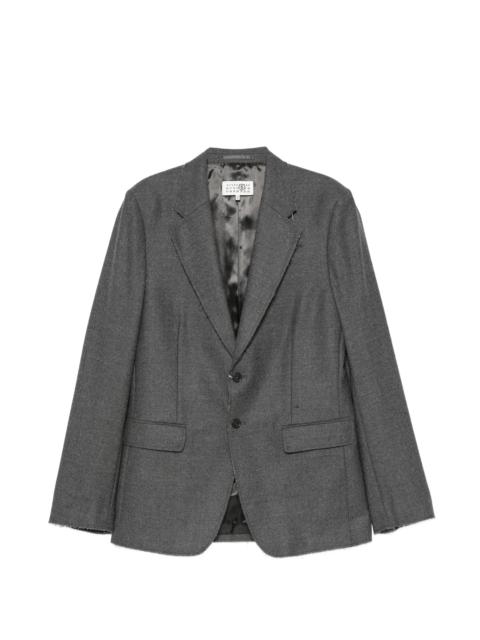 MM6 Maison Margiela Mm6 Maison Margiela Frayed-edge Blazer
