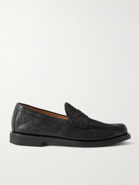 OFFICINE CREATIVE Balfron Flexi 001 Full-Grain Deerskin Penny Loafers Black