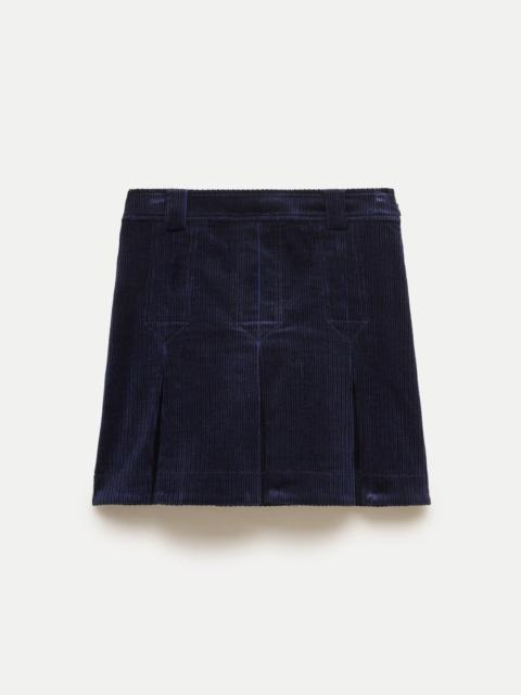 J.CREW Pleated mini skirt in corduroy
