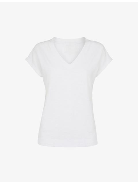 WHISTLES Willa organic cotton-jersey T-shirt