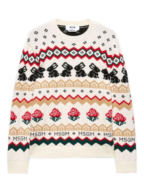 MSGM wool blend sweatshirt