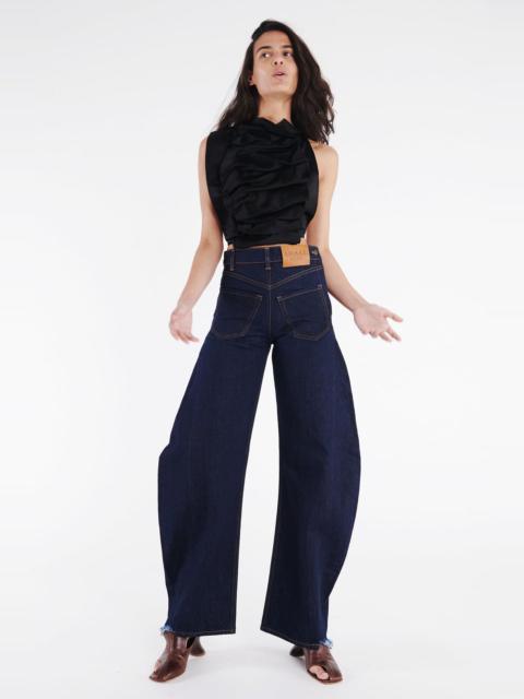 A.W.A.K.E. MODE MIRROR JEANS WITH SIDE INSERTS INDIGO RINSE WASH