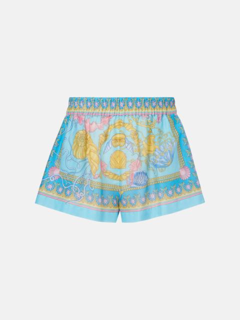 VERSACE Underwater Barocco cotton and silk shorts