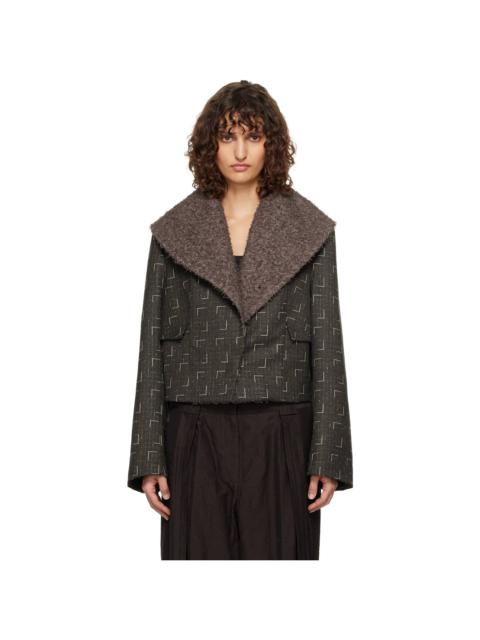 Kiko Kostadinov Black & Brown Mimi Jacket