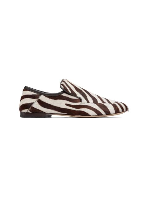 WALES BONNER White & Brown Dakar Loafers