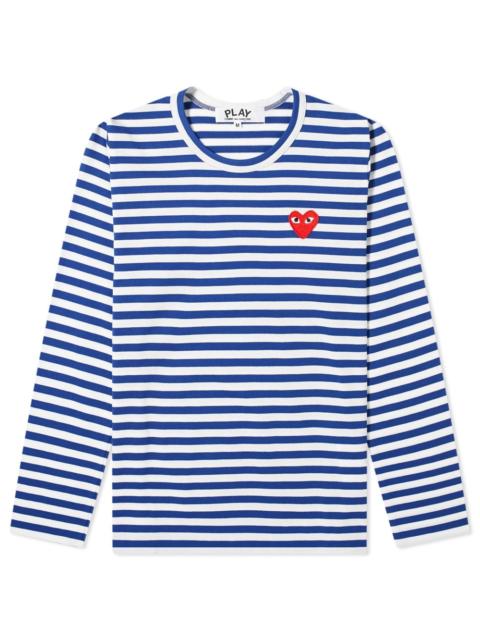 Comme des Garçons PLAY Comme des Garcons Play Women's Long Sleeve Heart Logo Stripe