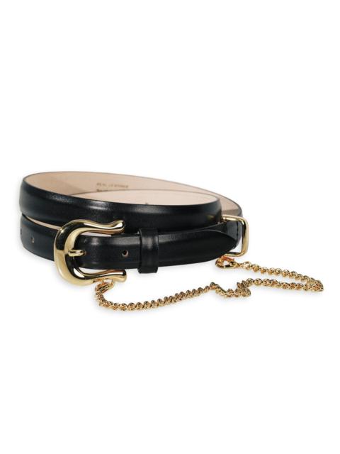 DÉHANCHE Women's Luzia Goldtone Chain Leather Belt - Black Gold