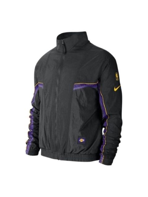 Nike Nike NBA Logo Zipped Jacket 'Lakers Black' CJ7148-010