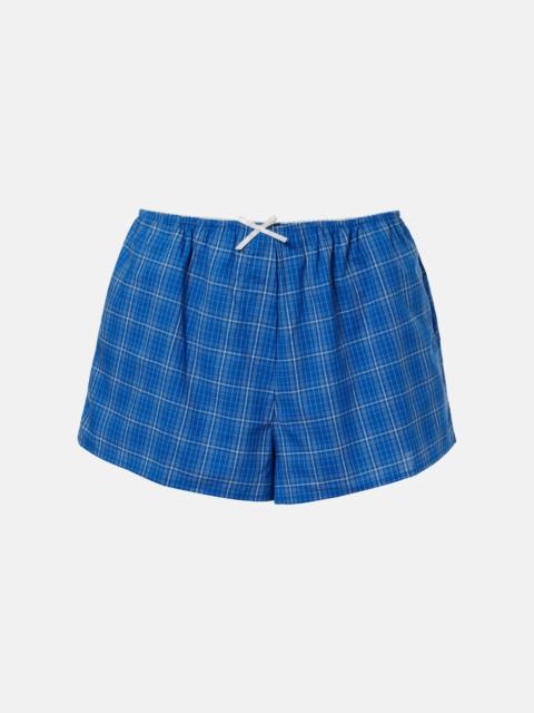 FAITHFULL Leya plaid cotton shorts